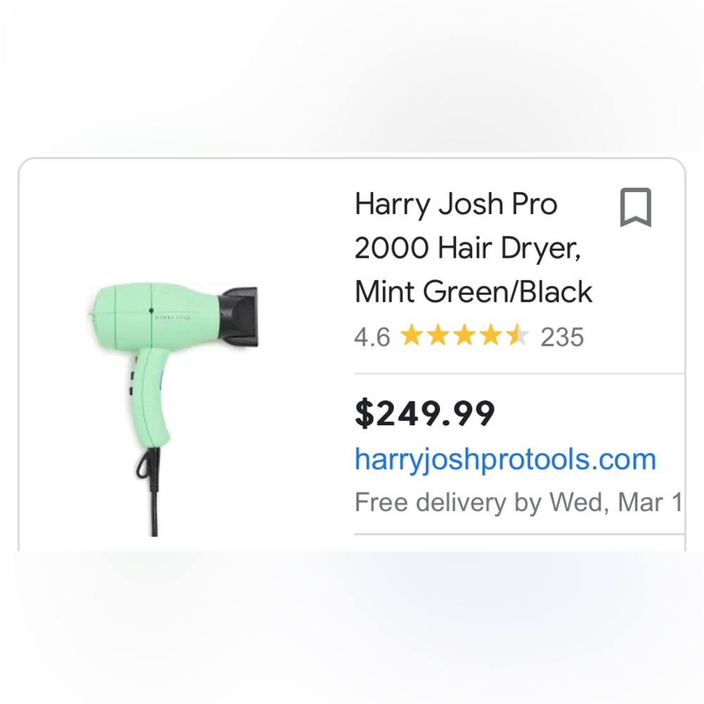 Harry Josh blow dryer